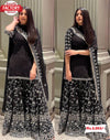 Black Embroidered Kurtha Sharara Dress
