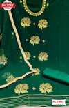 Green Partywear Georgette Kurtha Suruwal Piece