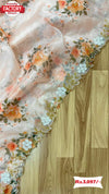 Off-white Organza Saree With Handwork
