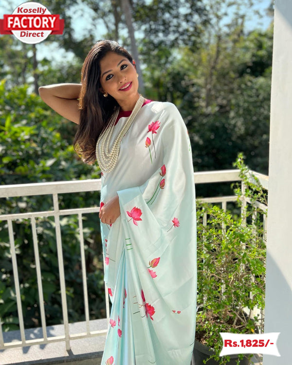 Japan Satin Digital Printed Saree