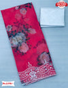 Pink Organza Silk Floral Lucknowi Saree