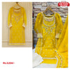 Designer Yellow Organza Kurtha Pant Dupatta Set