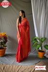 Pink Pure Silk Golden Weaving Saree