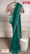Green Tabby Organza Embroidered Saree