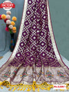 Wine Banarasi Viscose Saree With Tassels