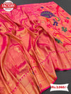 Pink Handloom Paithani Silk Saree