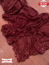 Maroon Pure Georgette Partywear Sequins Saree