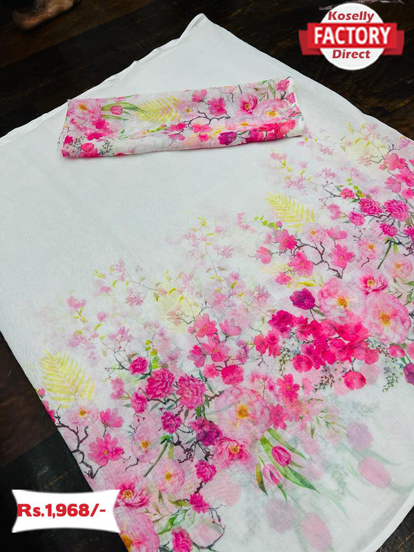 Pure Linen Bollywood Designer Saree