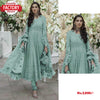 Light Blue Embroidered Partywear Gown with Dupatta