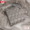 Grey Organza Embroidered Kurtha Suruwal Piece