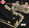 Designer Black Silk Saree With Embroidery