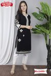 Black Embroidered Kurtha Pant Set