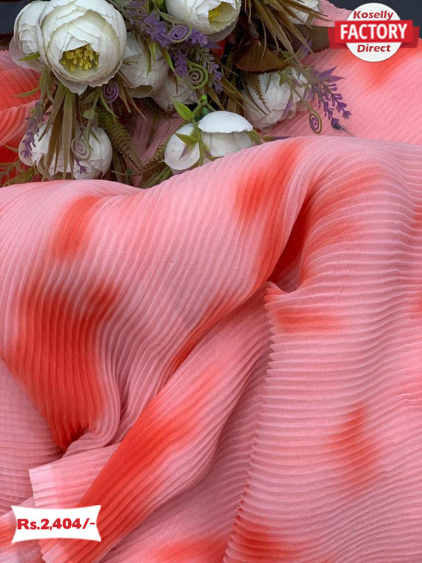 Crush Georgette Saree with Readymade Blouse