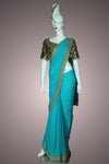 Sky Blue Georgette Stone Work Saree