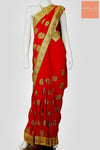Bridal Red Georgette Saree