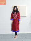 Red Kurthi Top with coding work