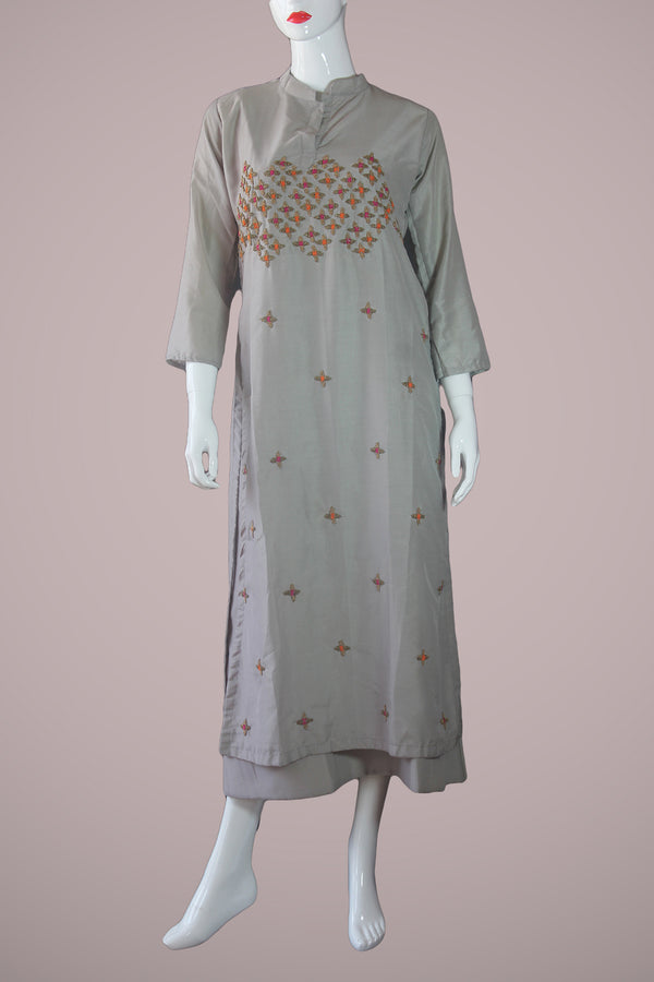 Ash Kurtha with inner gown