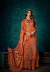 Orange Pashmina Kurtha Piece for winter