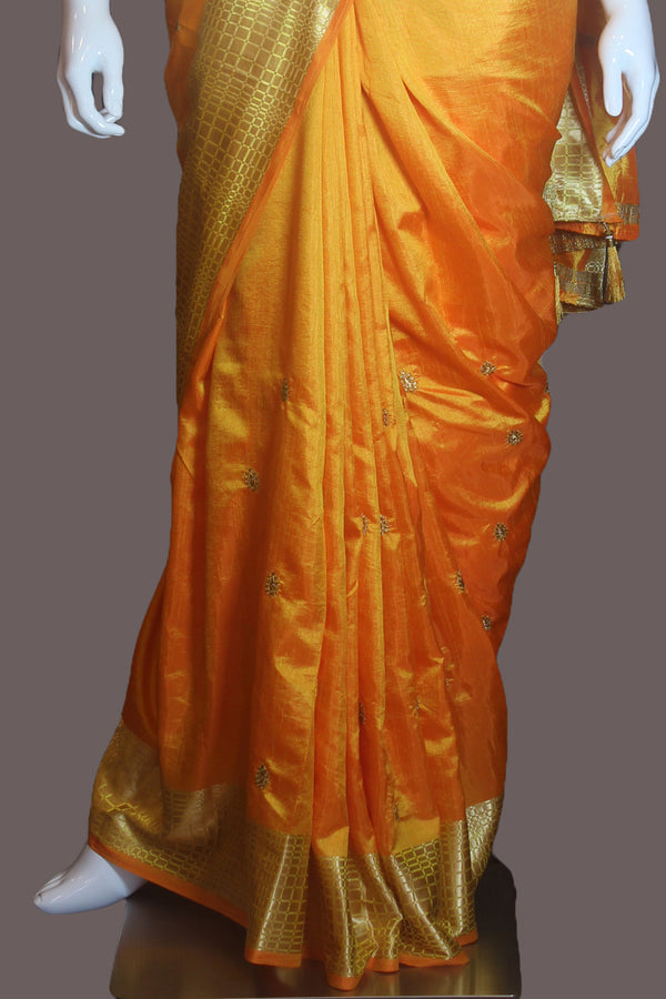 Orange Silk Saree