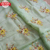 Dusty Green Pure Organza Embroidered Fancy Saree
