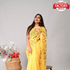 Yellow Pure Georgette Silk Embroidered Saree