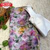 Handwork Floral Organza Saree With Stitched Blouse