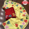 Yellow Chiffon Crepe Kashmiri Embroidered Saree