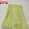 Light Green Soft Silk Chiffon Handwork Saree