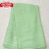 Dusty Green Soft Silk Chiffon Handwork Saree