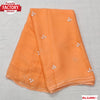 Light Orange Soft Silk Chiffon Handwork Saree