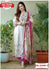 White And Pink Maslin Kurtha Palazzo Dupatta Set