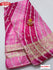 Pink Georgette Leheriya Foil Work Saree