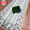 Faint Green Soft Khadi Organza Thread Embroidered Saree