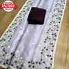 Lavender Soft Khadi Organza Thread Embroidered Saree