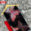 Black Organza Hand Pearl Work Butterfly Saree