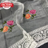 Ash Pure Organza Multi-embroidery Fancy Saree
