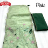 Pista Green Organza Sequins And Multi-thread Work Saree