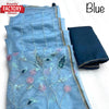 Blue Organza Sequins And Multi-thread Work Saree