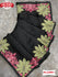 Black Satin Silk Multi-embroidered Partywear Saree