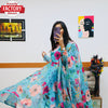 Sky Blue Floral Anarkali Set