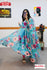 Sky Blue Floral Anarkali Set