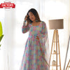 Tabby Organza Silk Floral Gown Dupatta Set