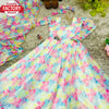 Tabby Organza Silk Floral Gown Dupatta Set
