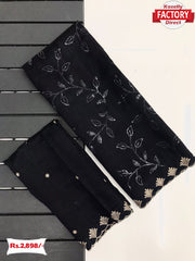 Black Pure Ruhi Silk Sequins Saree