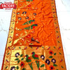 Orange Kanjivaram Rich Zari Weaving Saree