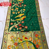 Dark Green Kanjivaram Rich Zari Weaving Saree