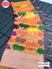 Pure Silk Multi-colour Partywear Saree