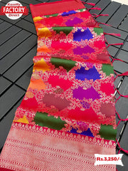 Pure Silk Multi-colour Partywear Saree