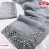 Ash Faux Georgette Real Mirror Work Partywear Saree