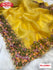 Yellow Organza Fancy Embroidered Saree